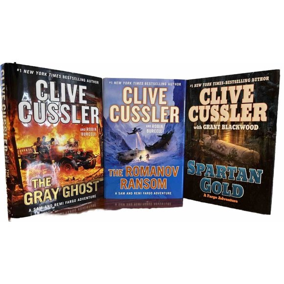 Clive Cussler FARGO (Gray Ghost, Romanov, Spartan G) Lot Of 3 Hardcover Books - Picture 1 of 4